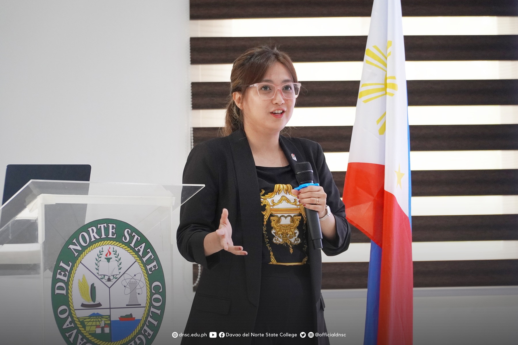 It’s important to consider the diversity of different actors involved in peace-building. I see peace-building
similarly to peace as a holistic process,” says Prof. Dahlia C. Simangan. Photo by Randy Magayon, DNSC PIO.